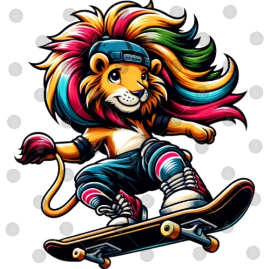 Cheeky Skater Giraffe on Skateboard Digital Files