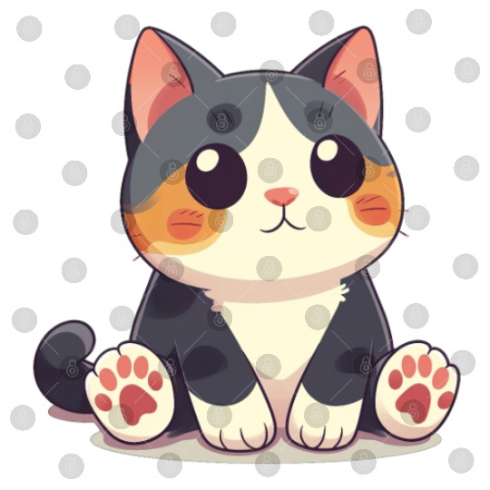 Super Cute Kawaii Cat Digital Files