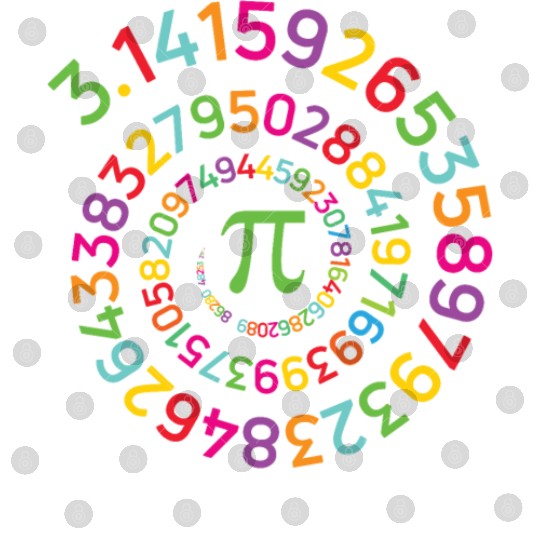 Funny Pi Day Digital Files Spiral Pi Math Digital Files for Pi Day
