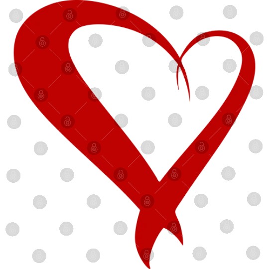 Decorative heart symbol / icon. Hand drawn. Digital Files