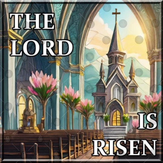 Happy Easter Sunday in Church Digital Files