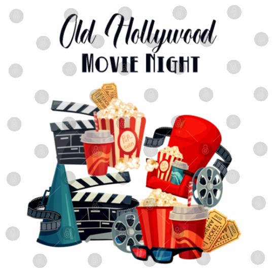 Popcorn Vintage Movie Night Digital Files