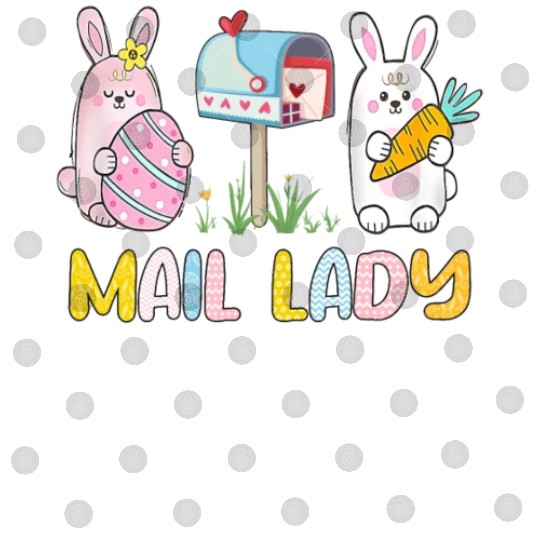 Mail Lady Easter Postal Worker Mail Carrier Digital Files