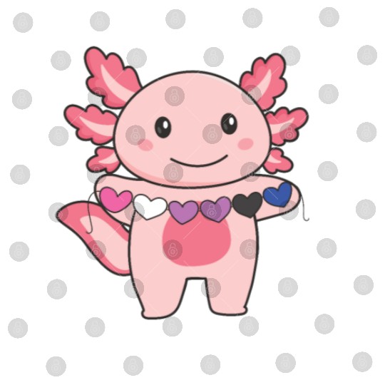 Genderqueer Flag Pride Lgbtq Hearts Axolotl Digital Files