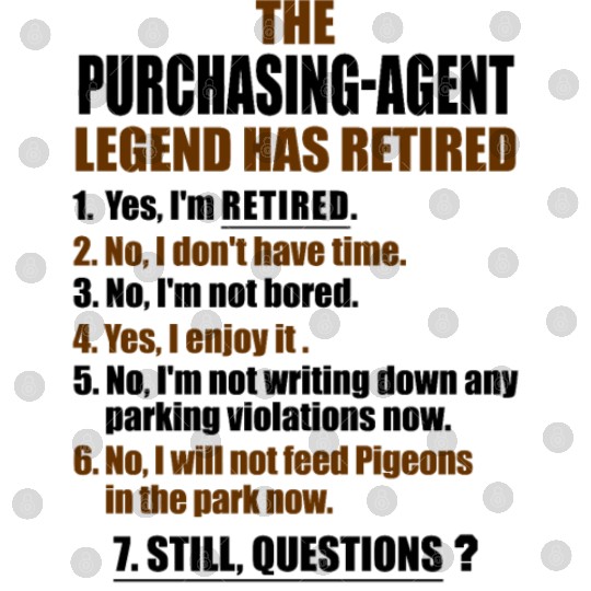 Retirement gift idea Retired Purchasing-Agent Digital Files