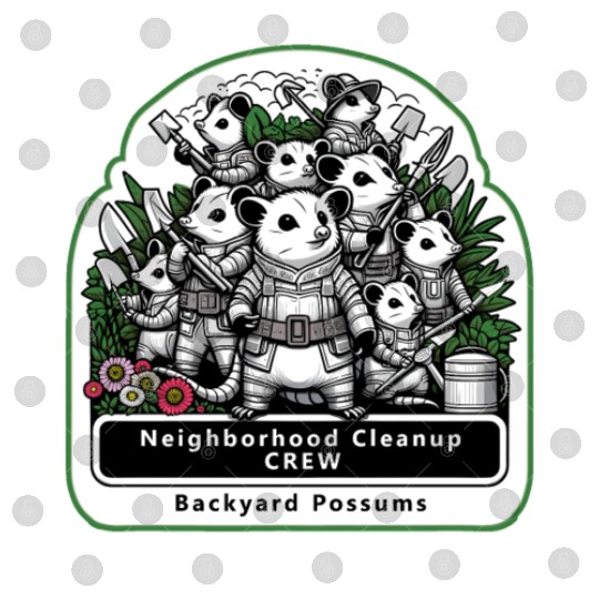 Backyard Possums Cleanup Crew Eco Warriors Digital Files