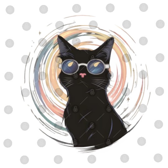 Solar Eclipse 2024 Cat Wearing Glasses Digital Files