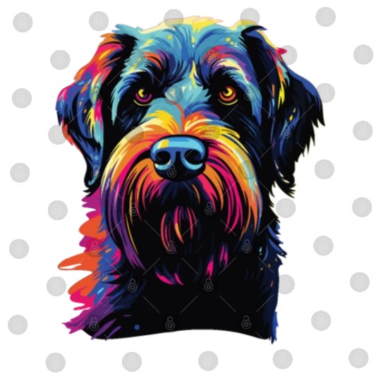 Watercolor Colorful Giant Schnauzer Digital Files