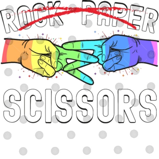 Lesbian Pride Rock Paper Scissors Funny LGBTQ Digital Files
