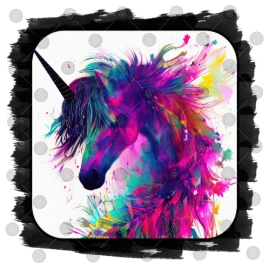 Colorful splatters unicorn Digital Files