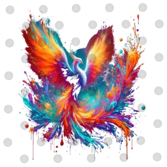 Resurgence of Radiance - Majestic Phoenix Art Digital Files