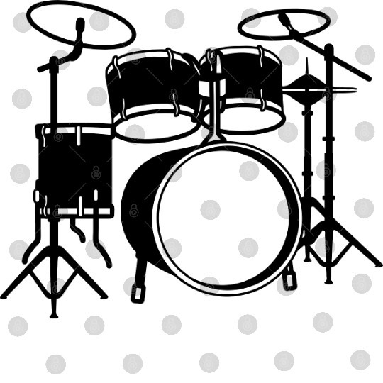 Drum kit logo for drummer Digital Files