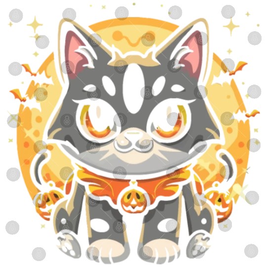 Cute cat halloween character fantasy Digital Files