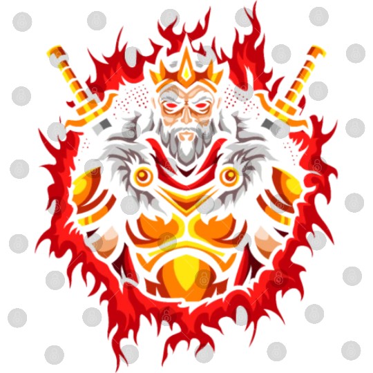 Monarch With Halftone Fire Background Digital Files