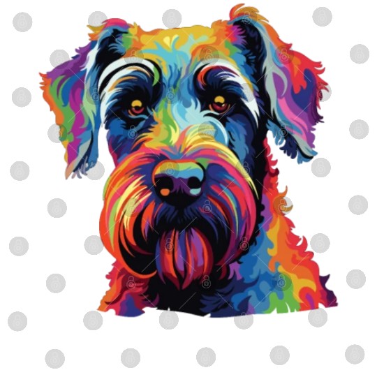 Watercolor Colorful Standard Schnauzer Digital Files