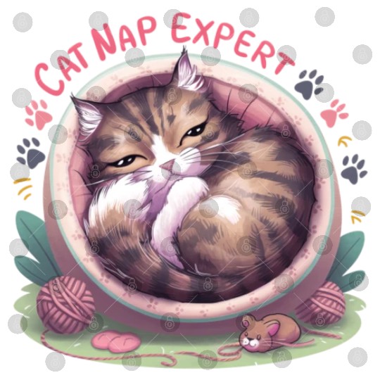 Cat Nap Expert - Funny Cat Outfit! Digital Files