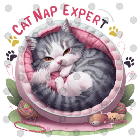 Cat Nap Expert - Funny Cat Outfit! Digital Files