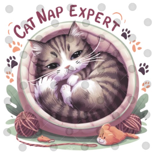 Cat Nap Expert - Funny Cat Outfit! Digital Files