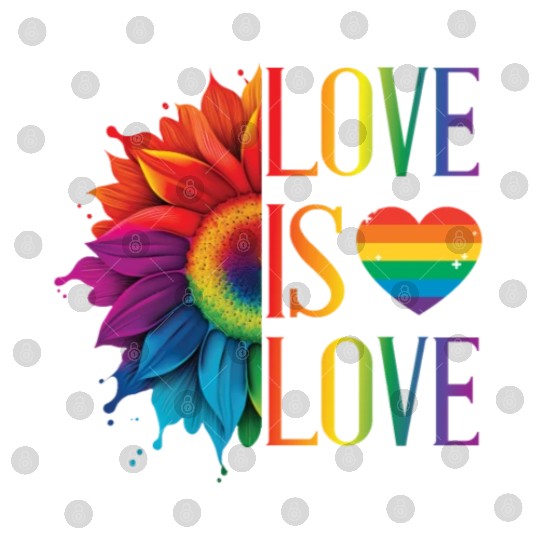 Rainbow Sunflower Love Is Love LGBT Gay Pride Digital Files