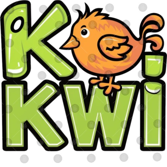 Kiwi Bird Cartoon Digital Files