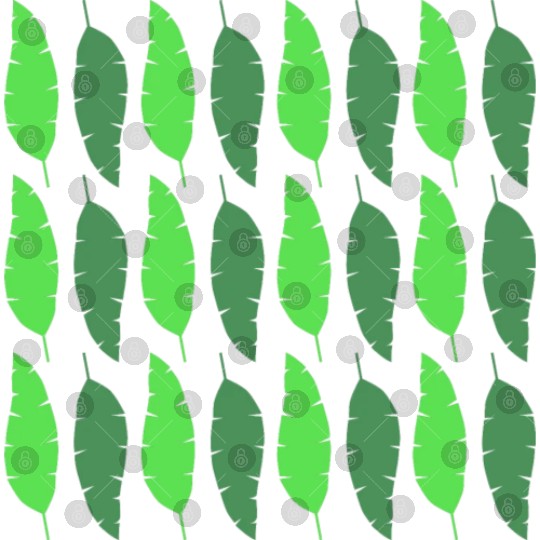 Banana Exotic Green Leaves Pattern Digital Files