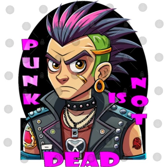 Punk Resurgence,illustration of Punk Man Digital Files