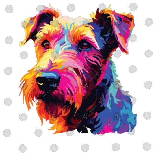 Watercolor Colorful Irish Terrier Digital Files