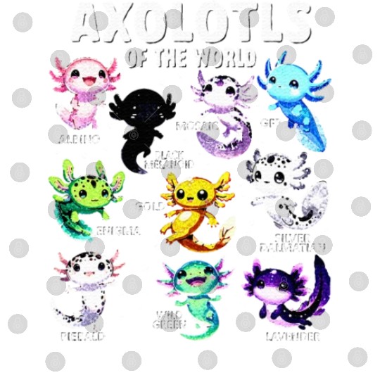 Axolotl Kawaii Axolotls of the World Axolotl Digital Files