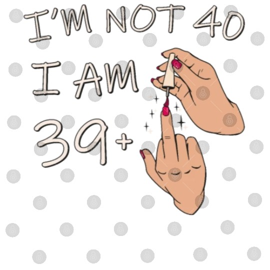 Im Not 40, I Am 39 Plus 1 Middle Finger, 40th Digital Files