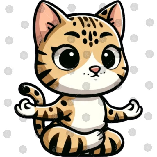 Bengal Cat Yoga & Meditation Calm Digital Files
