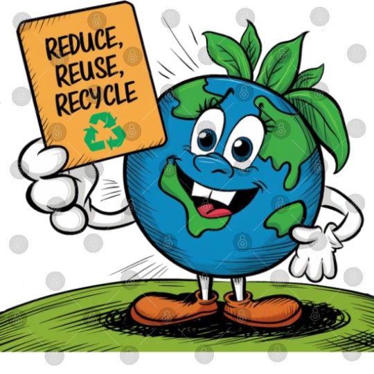 Reduce, Reuse, Recycle Earth day - April 22 Digital Files