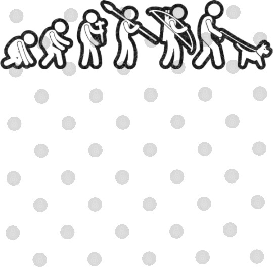 Evolution of Man Gassi Gehen White Grunge Digital Files