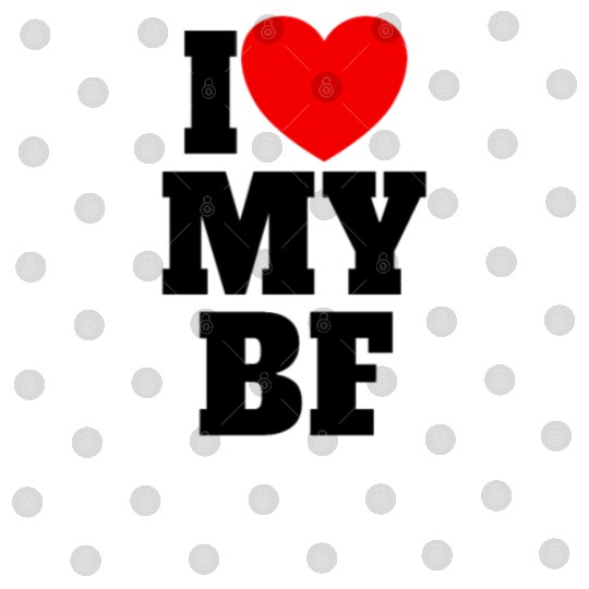 I Love My BF Red Heart Matching Couple Boyfriend Digital Files