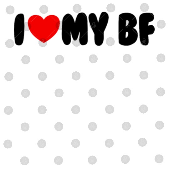 I Love My BF Red Heart Matching Couple Boyfriend Digital Files
