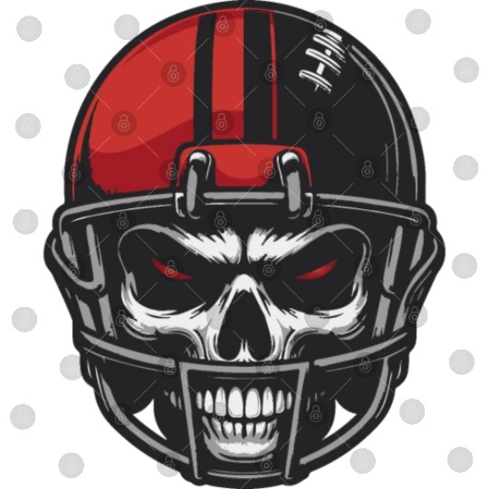 Scary Skull American Football Helmet Digital Files
