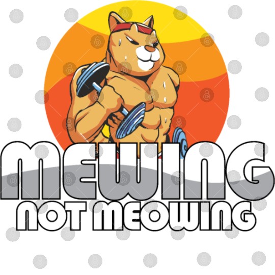Funny Cat Meme Mewing Not Meowing Jawline Digital Files