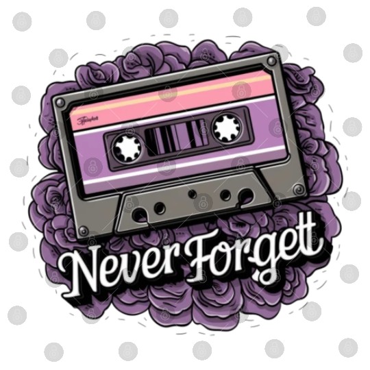 A cassette tape colored with roses 11 Digital Files