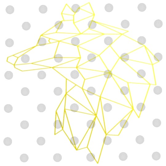 Wolf face tattoo geometric modern Colorful Digital Files