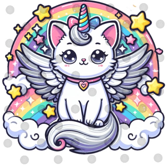 Celestial Charm Unicorn Cat Digital Files