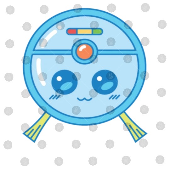 Cute Robot Vacuum Cleaner Kawaii Digital Files