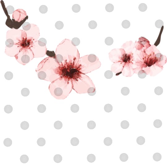 Spring floral Digital Files Elegant Cherry Blossom Design