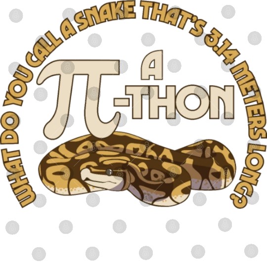 Math Pun Pi-thon Funny Snake Mathematics Meme Digital Files