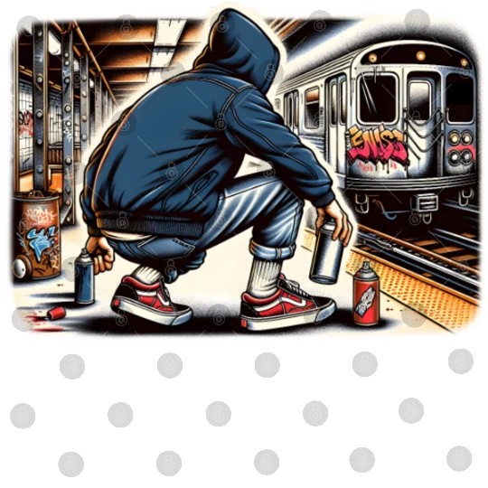 AI Teen in Subway Layup Underground- Masked Border Digital Files