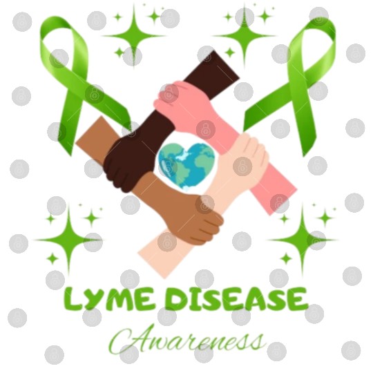 Lime Green Ribbon Lyme Disease Awareness Digital Files