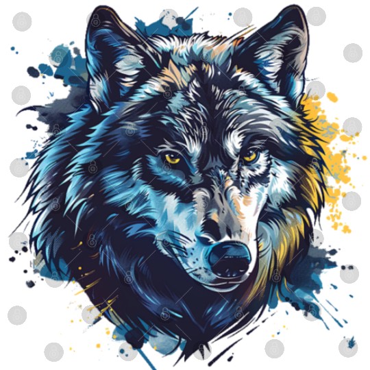 Alpha Wolf Paint Splash Digital Files