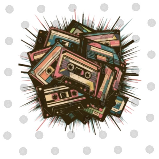 80s Retro Cassette Classic Cassette Tape for a Digital Files