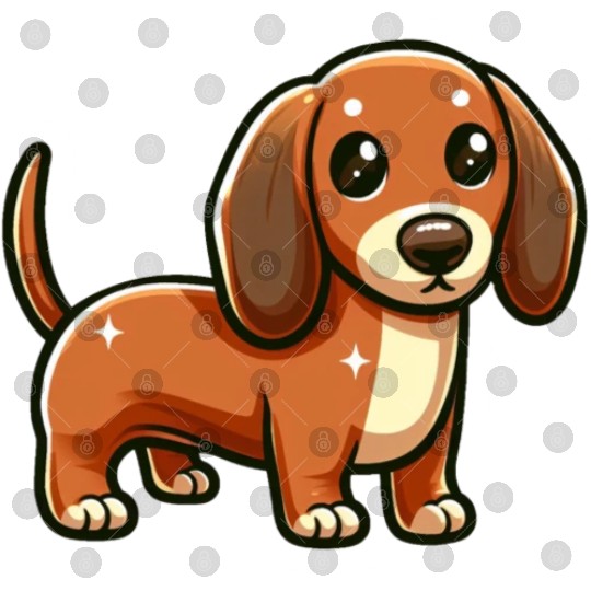 Royal Miniature Dachshund Puppy Odyssey Cartoom Digital Files