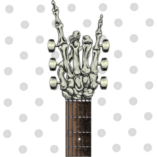 Rock On Skeleton Hand Guitar Rock Roll Rock Band Digital Files