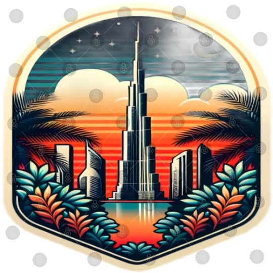 Dubai City United Arab Emirates Vintage Travel Digital Files