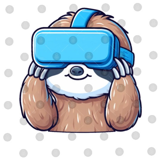 Sloth as VR Gamer: Cool and Digital Digital Files